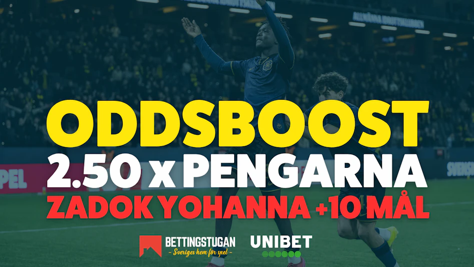 Oddsboost AIK Zadok Yohanna till 2.50 x pengarna Bettingstugan