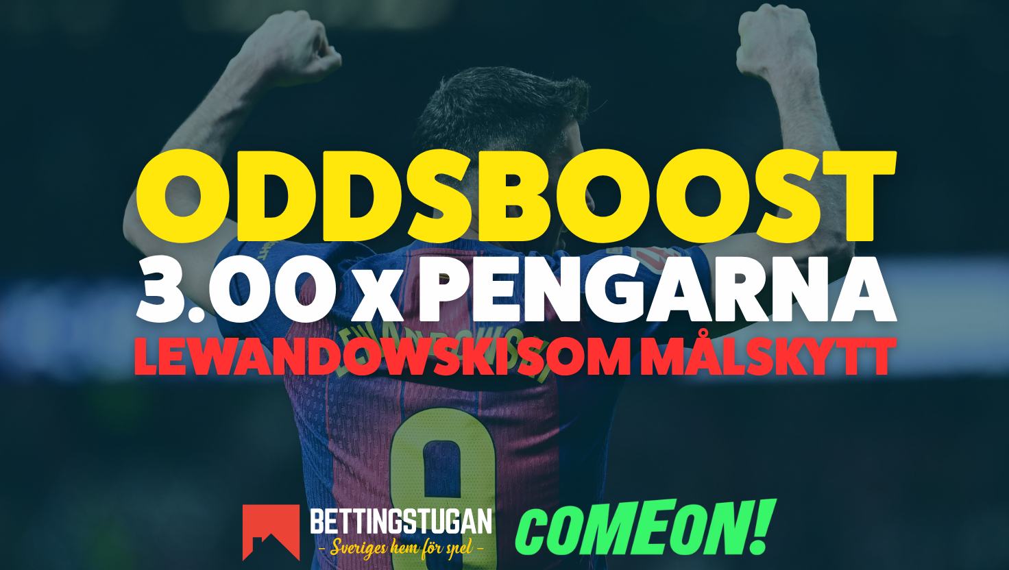 Lewandowski målskytt oddsboost Bettingstugan