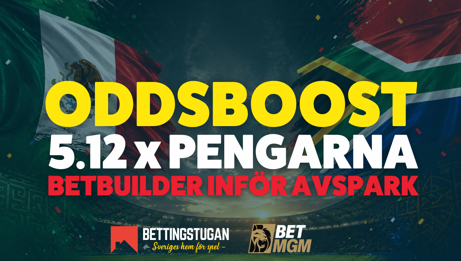 Betbuilder från BetMGM inför VM-premiären - nu till 5.12 x pengarna!