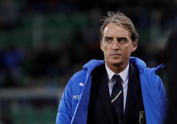 Mancini Italien Förbundskapten Fotbolls-EM 2021