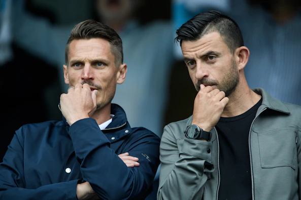 Markus Rosenberg och Behrang Safari numera arbetskompisar aven utanfor fotbollsplanen