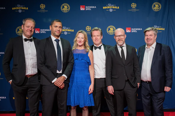 Max Bursell pa tidernas hockeygala