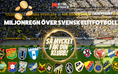 Miljonregn over svensk fotboll Publikstodet Unibet Bettingstugan