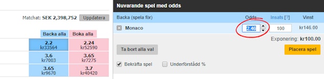Betfair Exchange Egetodds