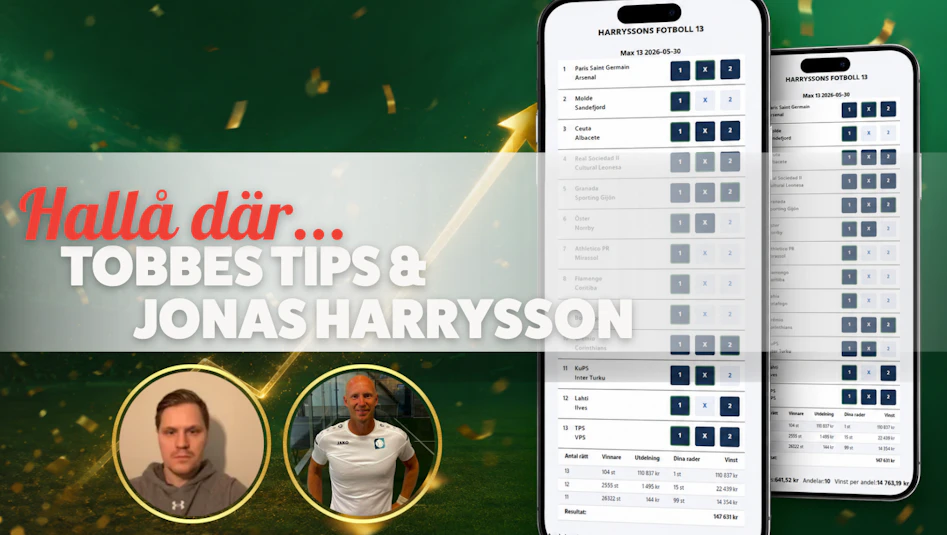 Tobbes Tips och Harrysson om vinster på Fotboll 13 Expekt Bettingstugan
