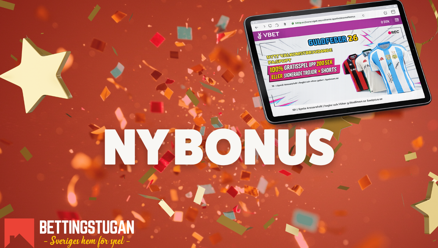 VBET lockar med unik bonus – gratisspel eller signerade fotbollströjor!