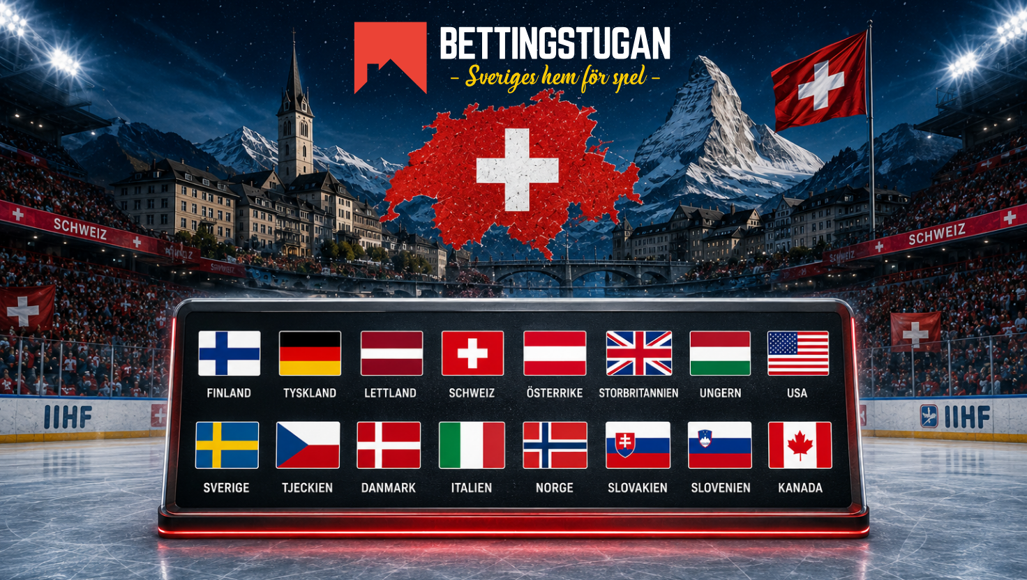 Hockey-VM 2026 Bettingstugan rekommenderade spelbolag