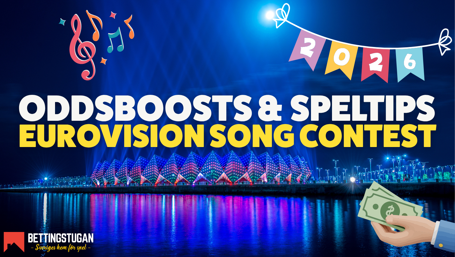 Bäst oddsboostar och speltips inför avgörandet i Eurovision Song Contest 2026!
