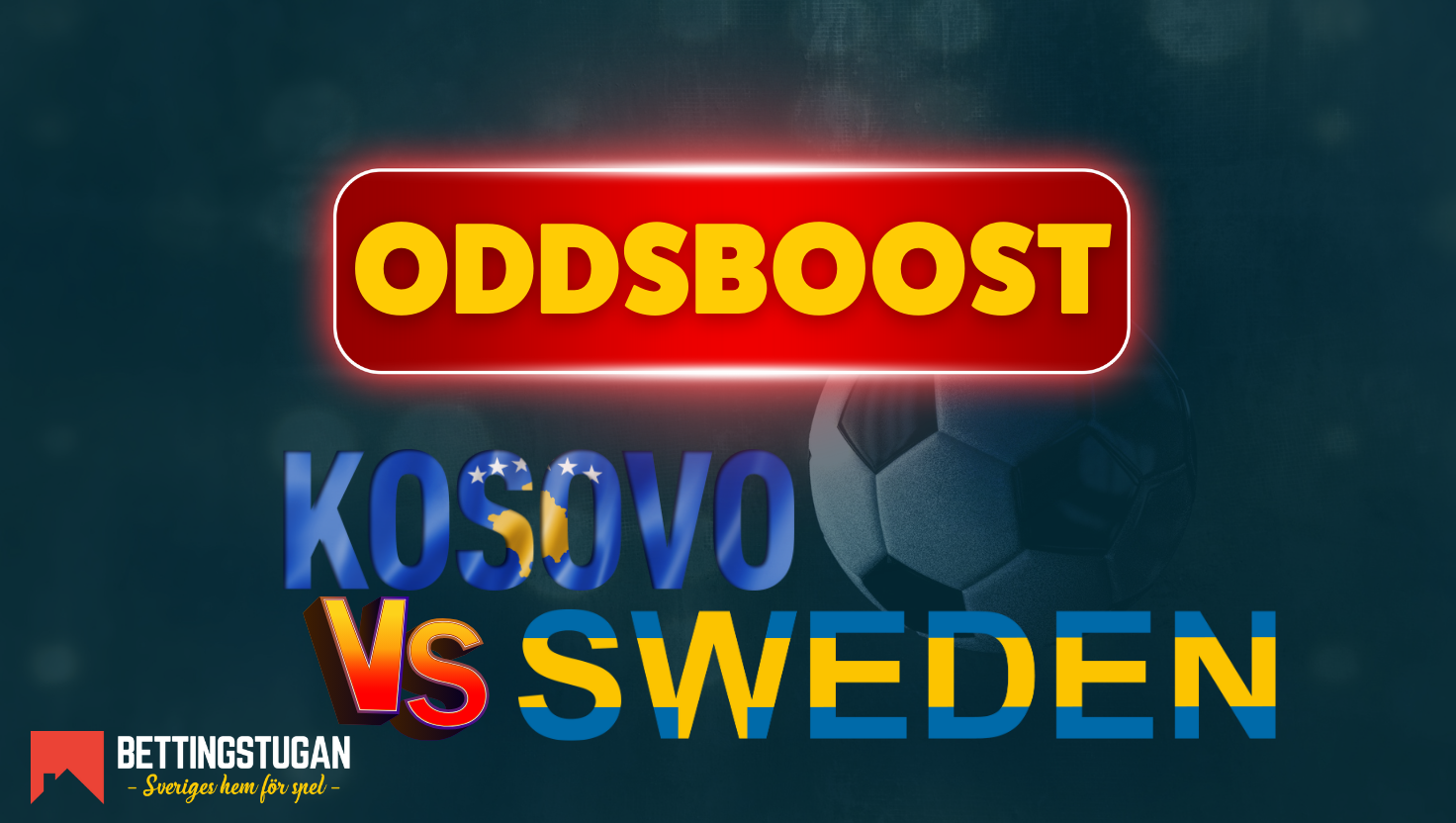 Golden Bull med förhöjt odds på betbuilder inför Kosovo - Sverige - nu till 4.40 x pengarna!