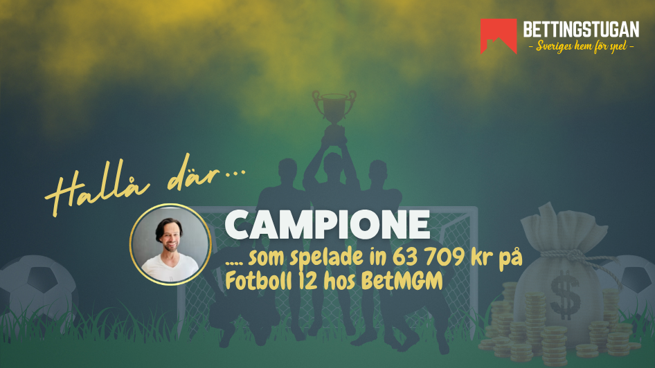 Campione om vinsten på Fotboll 12 - Intervju Bettingstugan