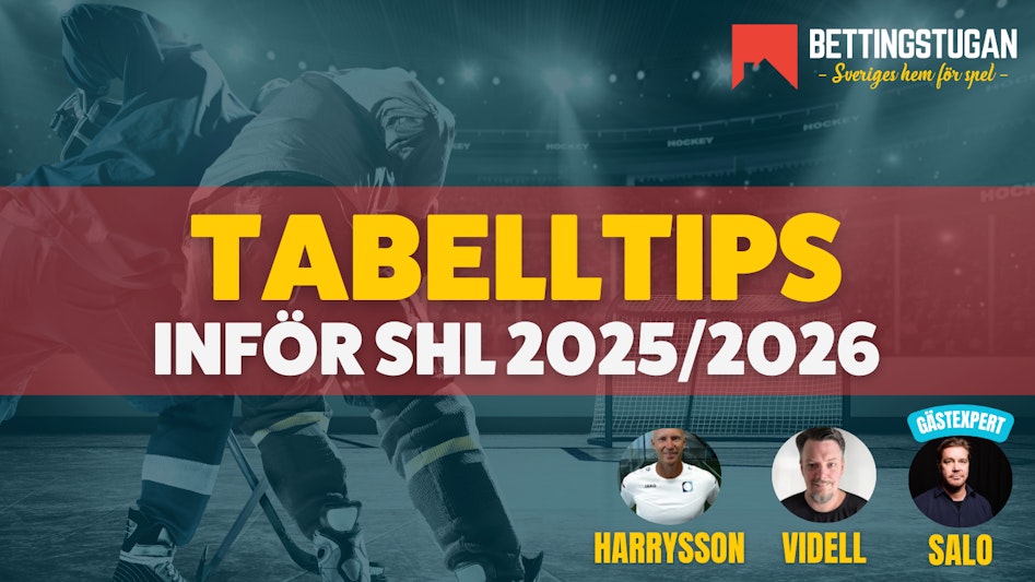 Tabelltips inför SHL 2025 2026 Bettingstugan
