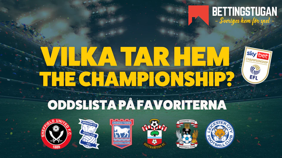 Bettingstugan odds vinnarea The Championship 2025/26