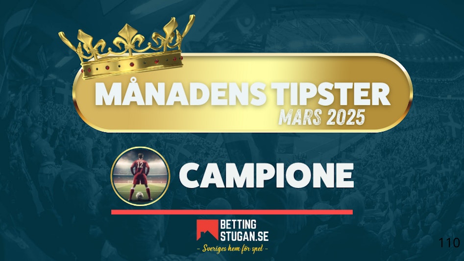 Månadens Tipster Bettingstugan - Mars 2025