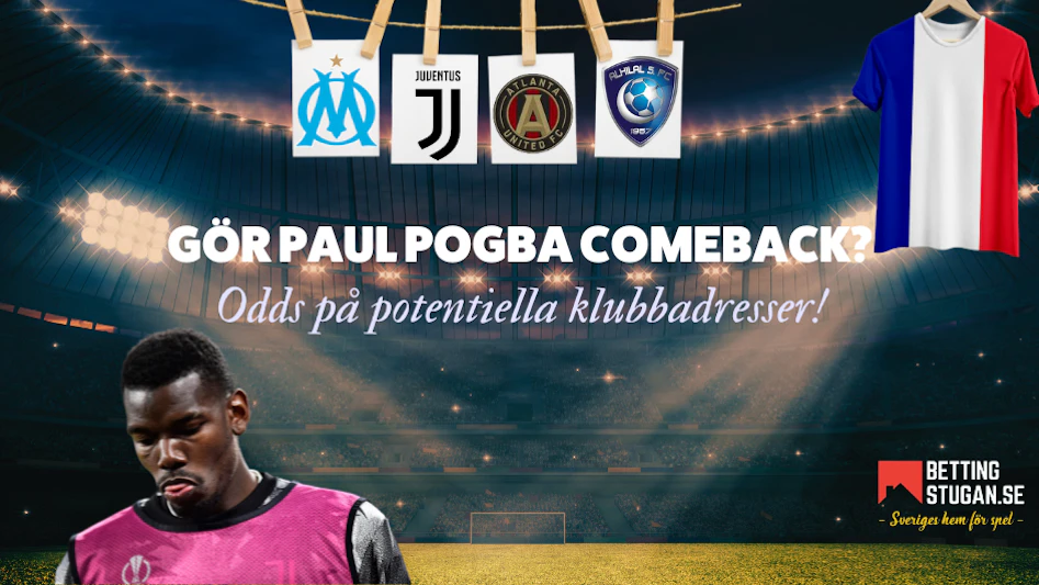 Odds Paul Pogba Bettingstugan
