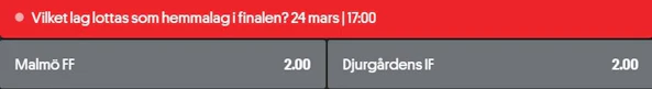 Odds pa lottning av spelplats av Svenska Cupen 2024