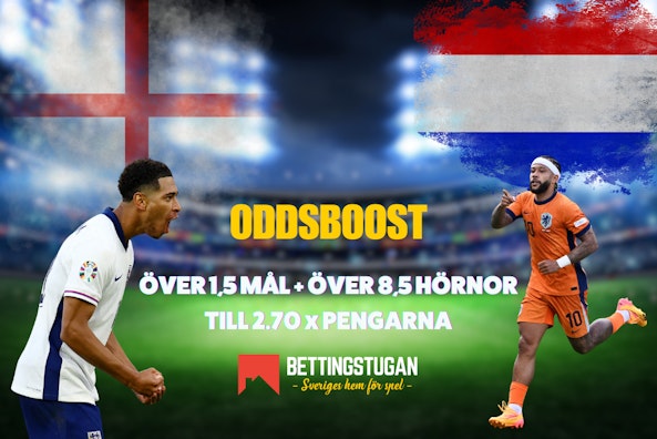 Oddsboost EM semifinal Nederlanderna England