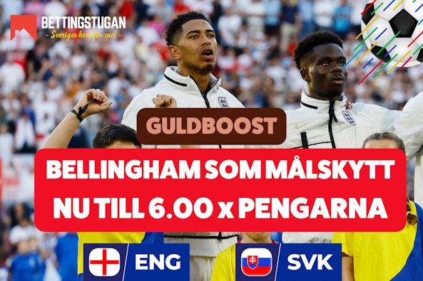Oddsboost England Slovakien