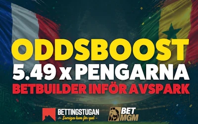 Oddsboost Frankrike Senegal Bettingstugan