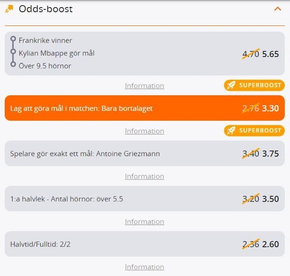 Oddsboost Osterrike Frankrke EM 2024