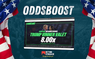 Oddsboost Presidentvalet 2024 Bettingstugan Donald Trump