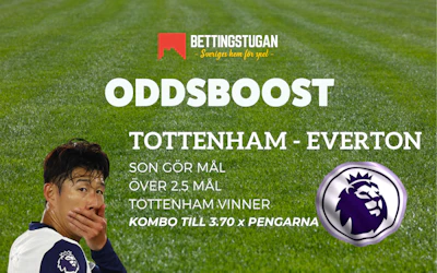 Oddsboost Tottenham Everton Premier League Bettingstugan