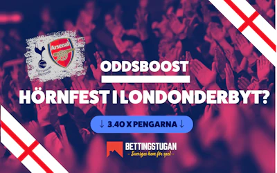 Oddsboost hornor Premier League Tottenham Arsenal Bettingstugan