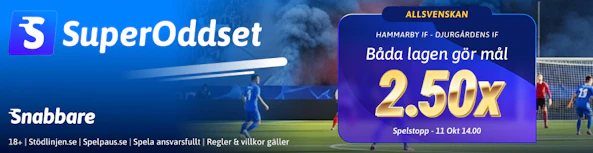 Oddsboost snabbare Hammarby Djurgarden Bettingstugan