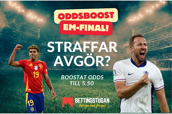 Oddsboost straffar avgor EM finalen 2024