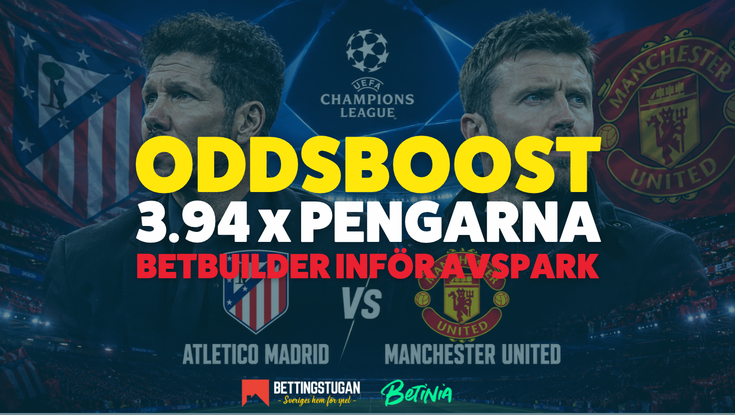 Oddsboost Champions League Man U Atl Madrid Bettingstugan