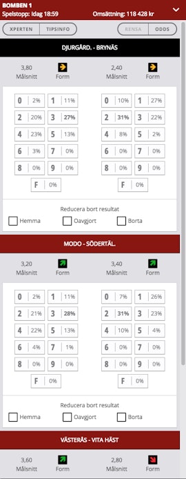Oddset Bomben Online