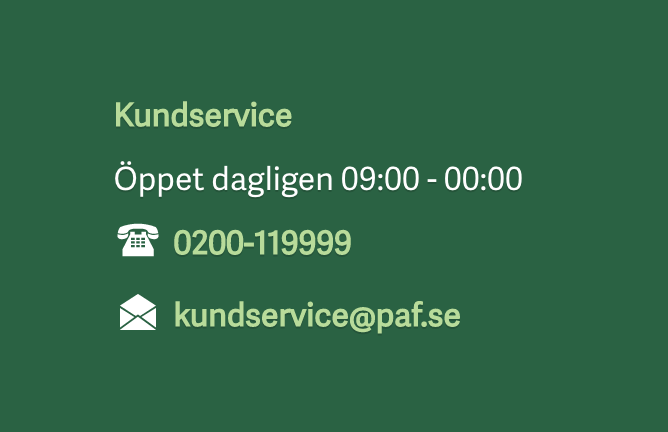 Paf med svensk support