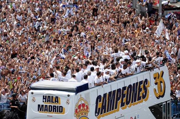 Real Madrid La Liga vinnare 2024 firar