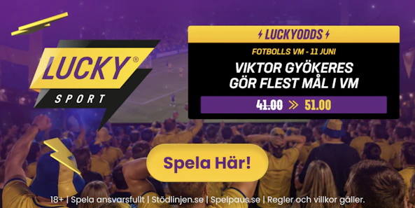 Oddsboost Viktor Gyökeres VM 2026 skytteligan Bettingstugan