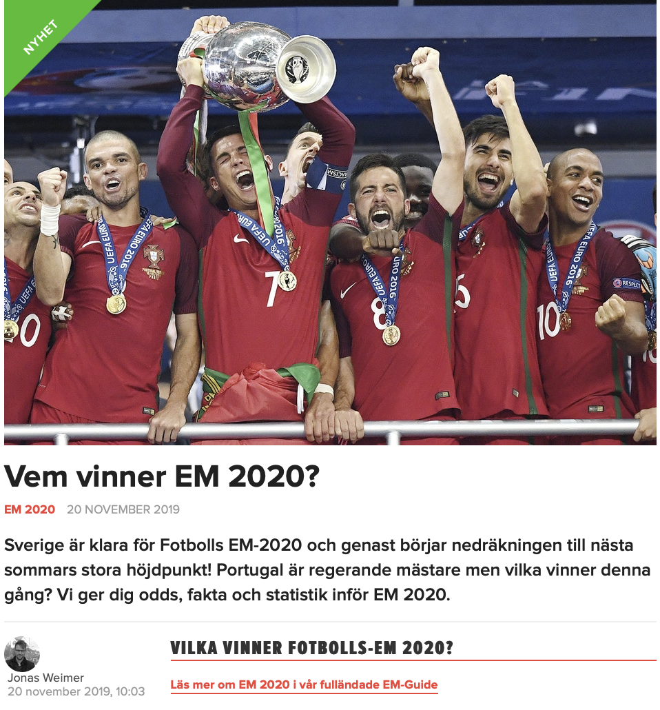 Inför Fotbolls-EM 2021