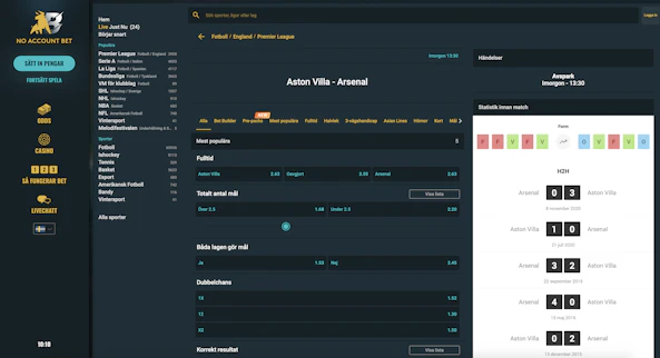 No Account Bet odds kambi bonus