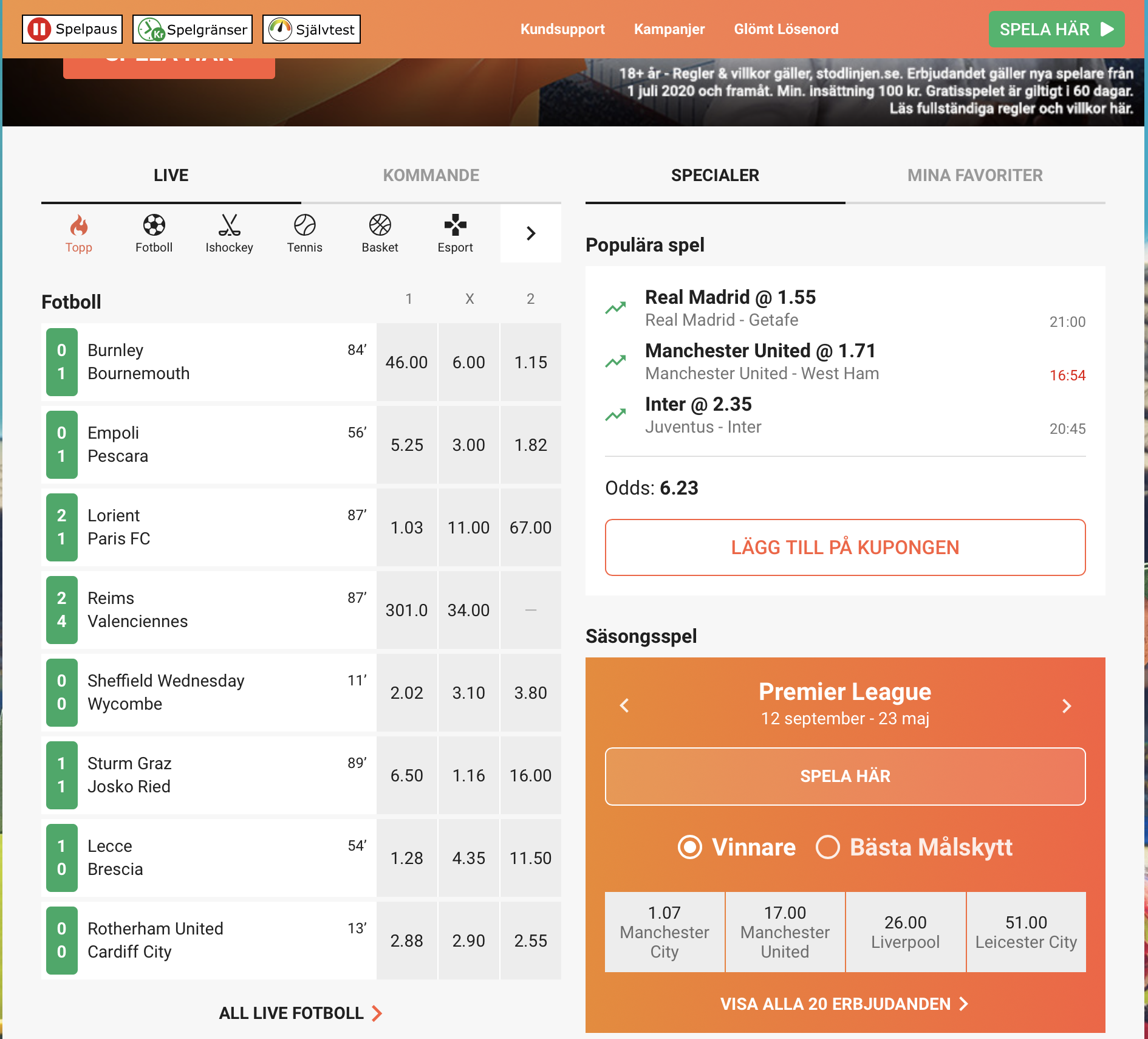 LeoVegas Livebetting