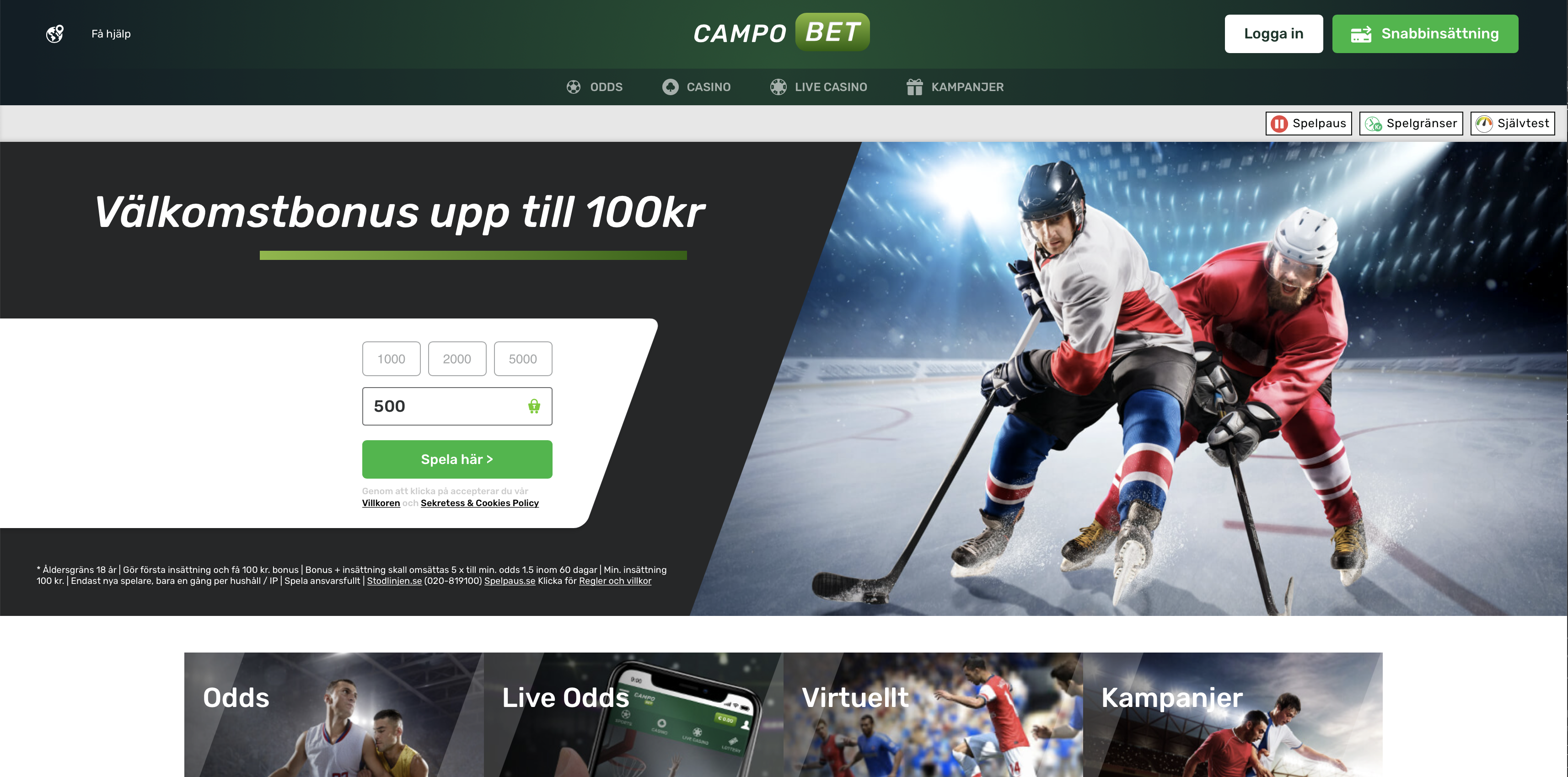 CampoBets odds bonus