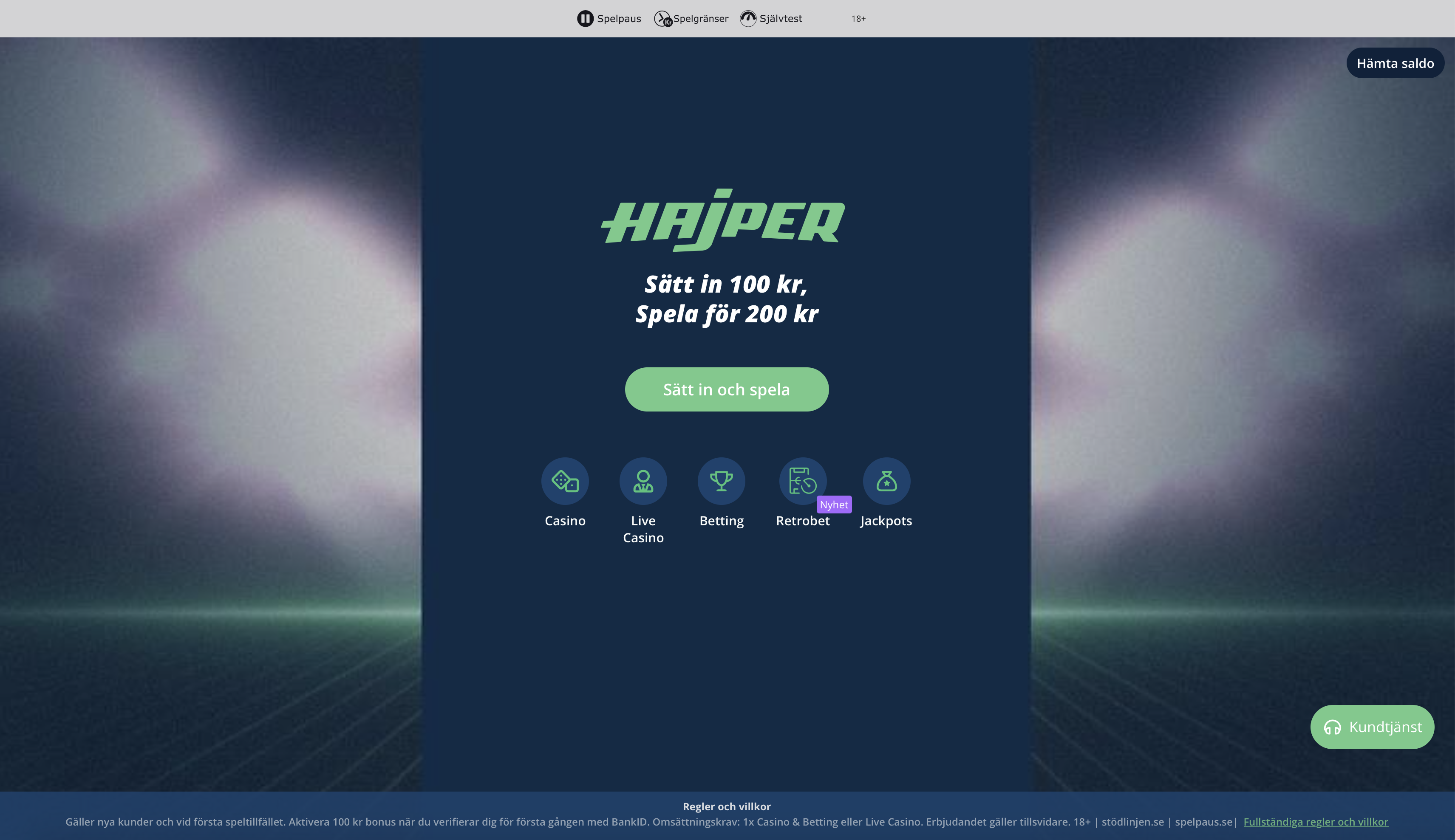 Hajper spelbolag utan konto
