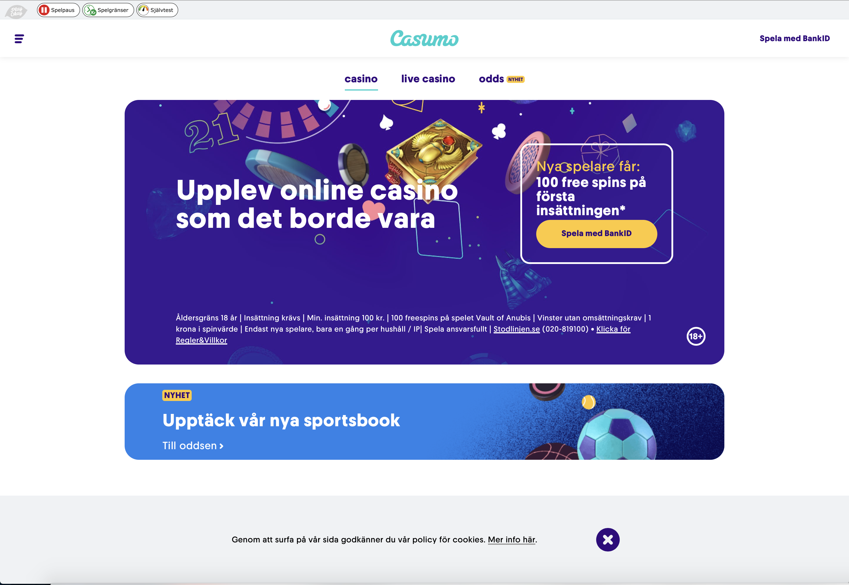 Casumo utan konto