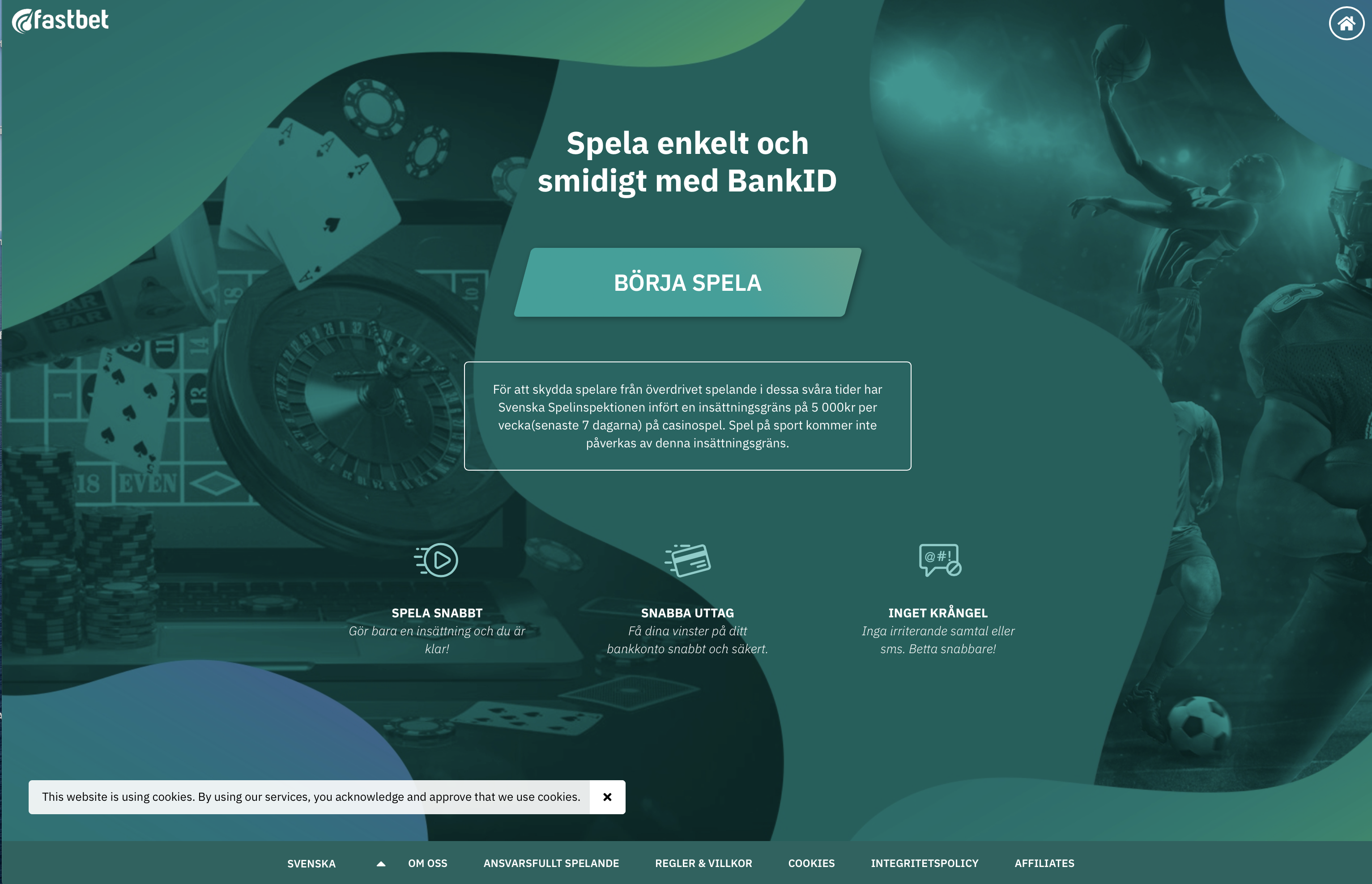 Fastbet snabba uttag