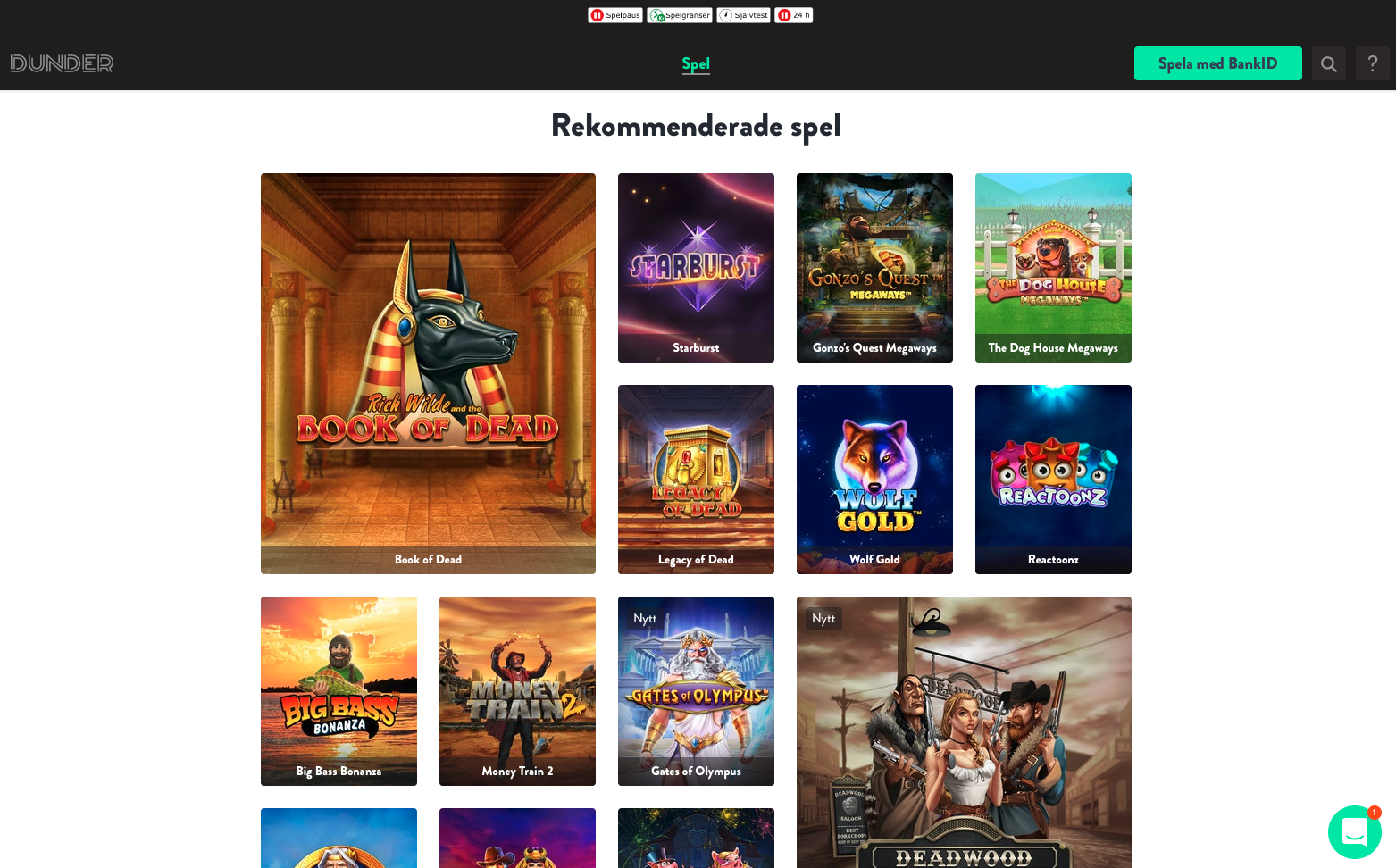 Dunder Casino slots
