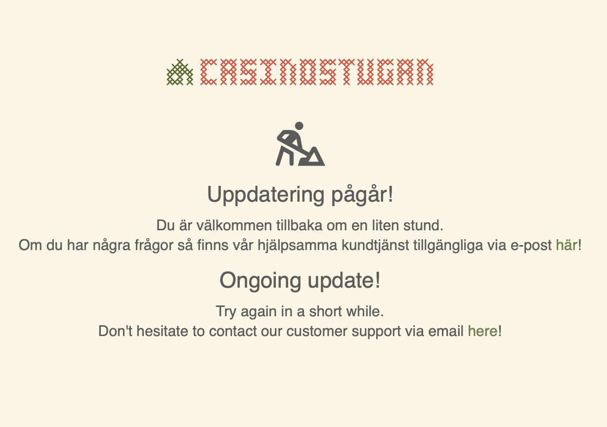 Casinostugan med tekniskt underhåll