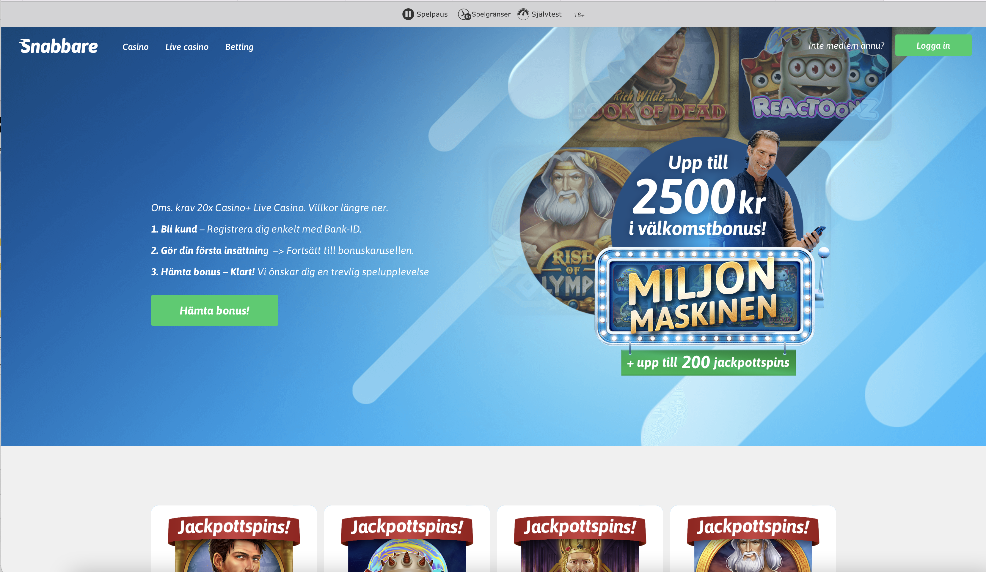 Snabbare casino bonus