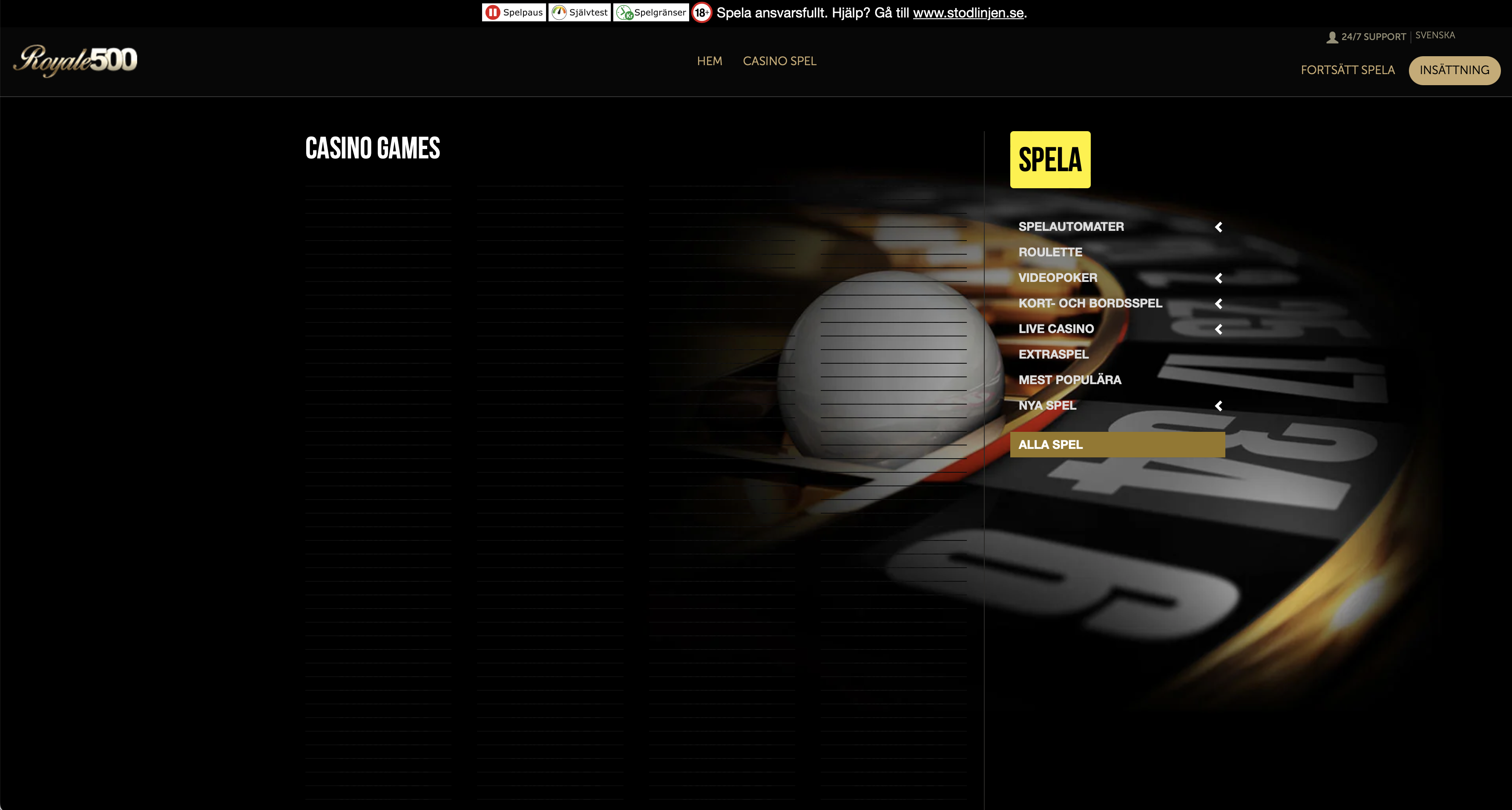 Royale500 casino spel