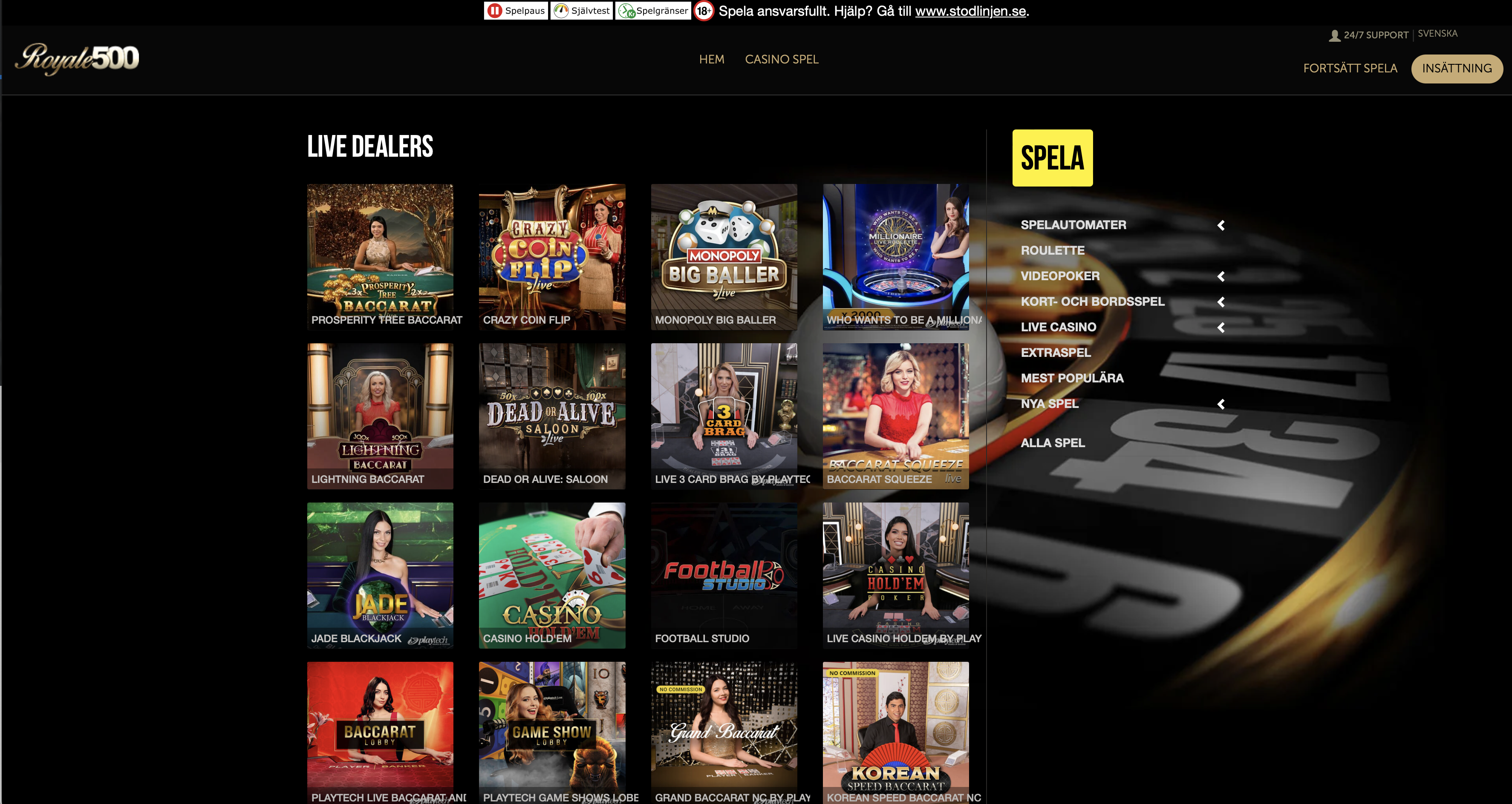 Royale500 casino live