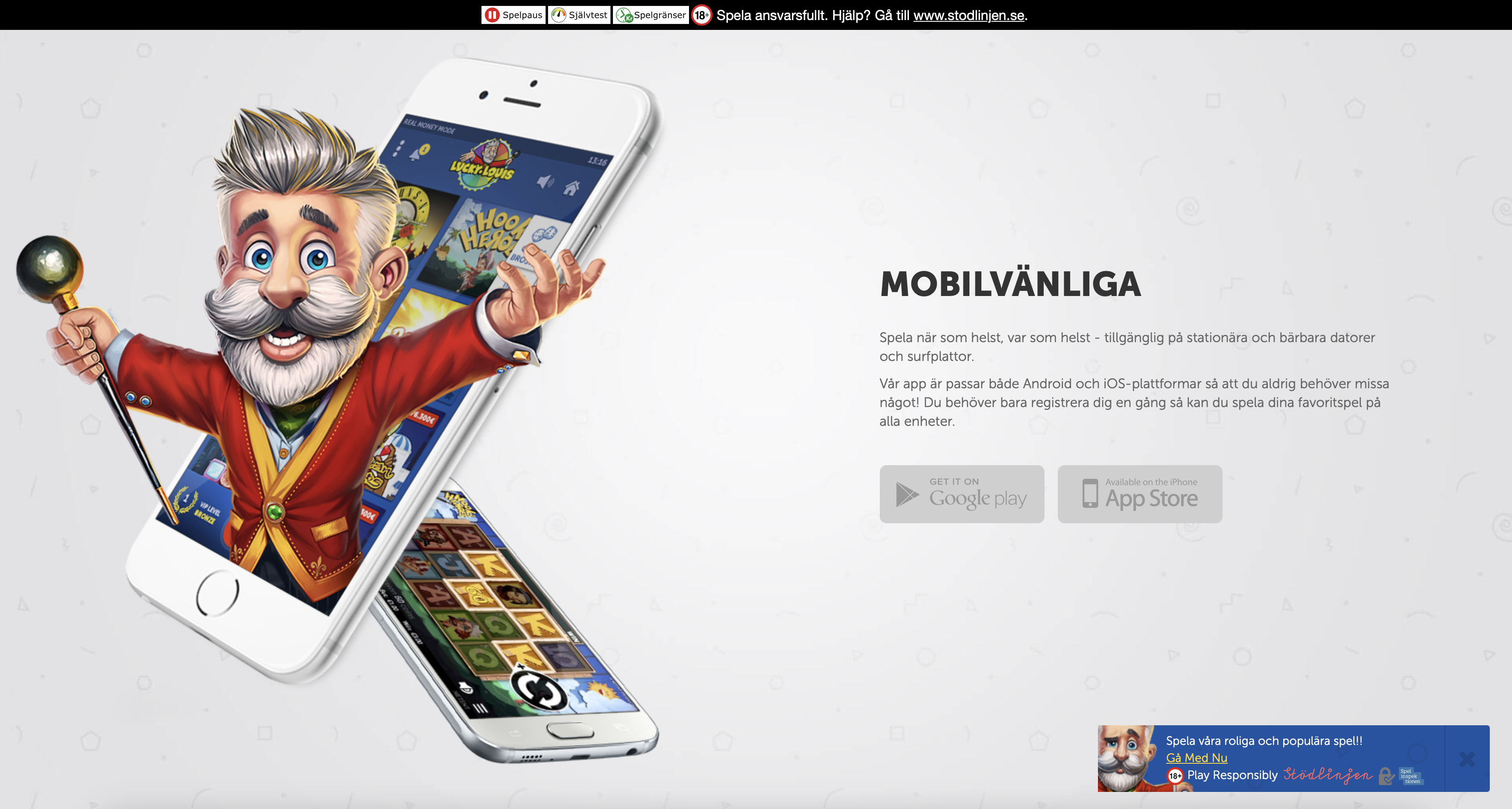 Lucky Louis mobil app