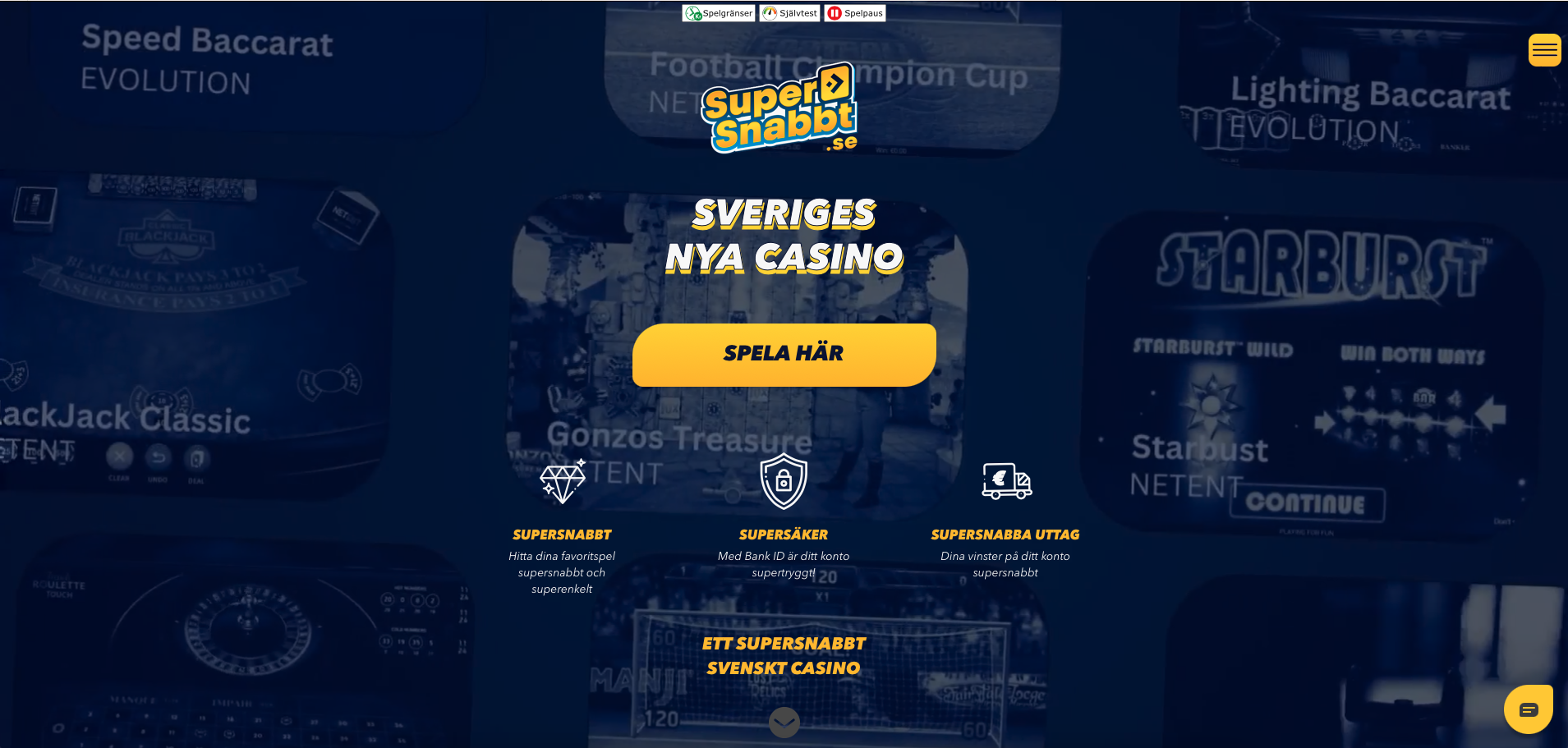 Supersnabbt start casino