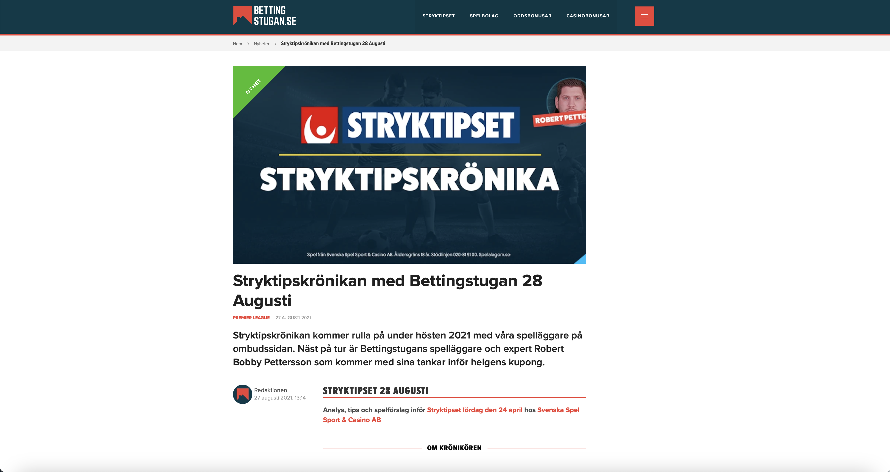 Stryktipskrönika