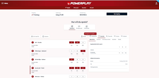 powerplay kupong svenska spel