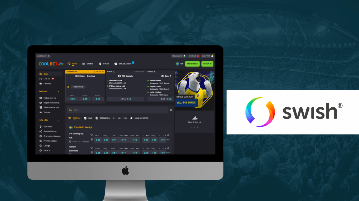 Coolbet börjar med Swish